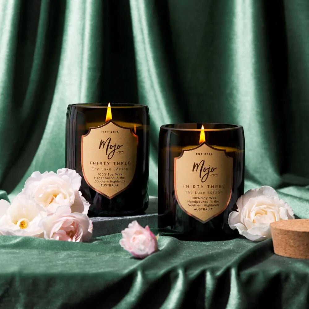 Thirty Three - Reclaimed Champagne Bottle - Luxe Edition Candle