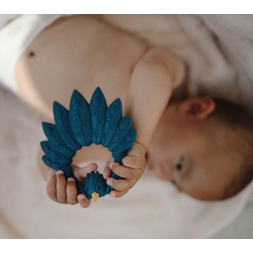 Natruba Teether Peacock - Blue