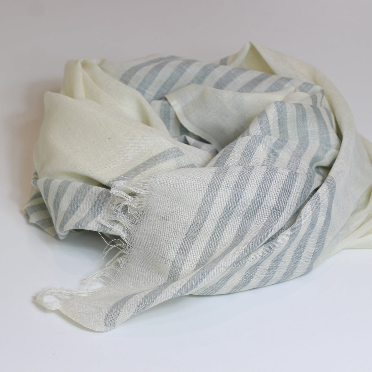 Nine Yaks Cotton scarf - grey stripe #same day gift delivery melbourne#