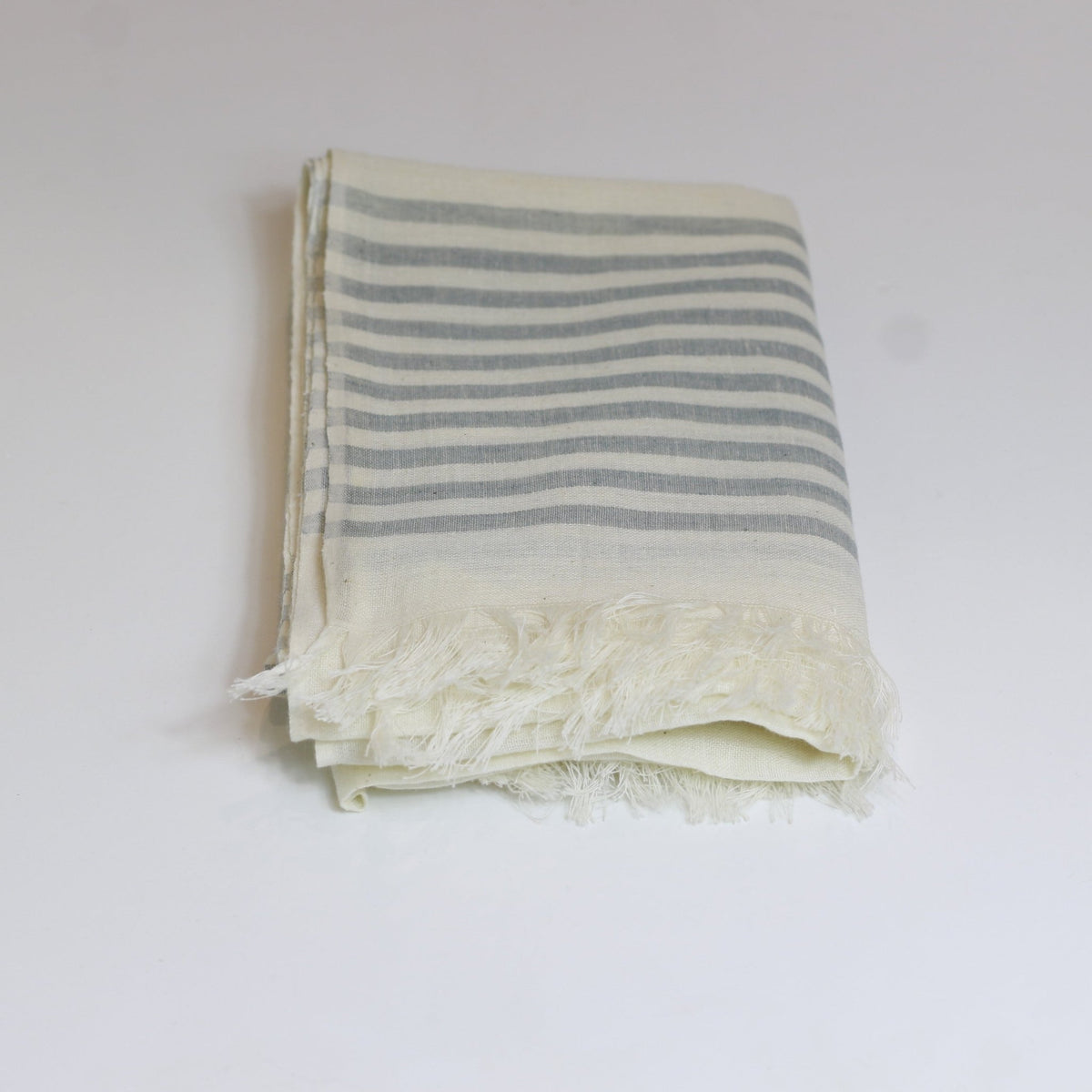 Nine YaksNine Yaks Cotton scarf - grey stripe #same day gift delivery melbourne#