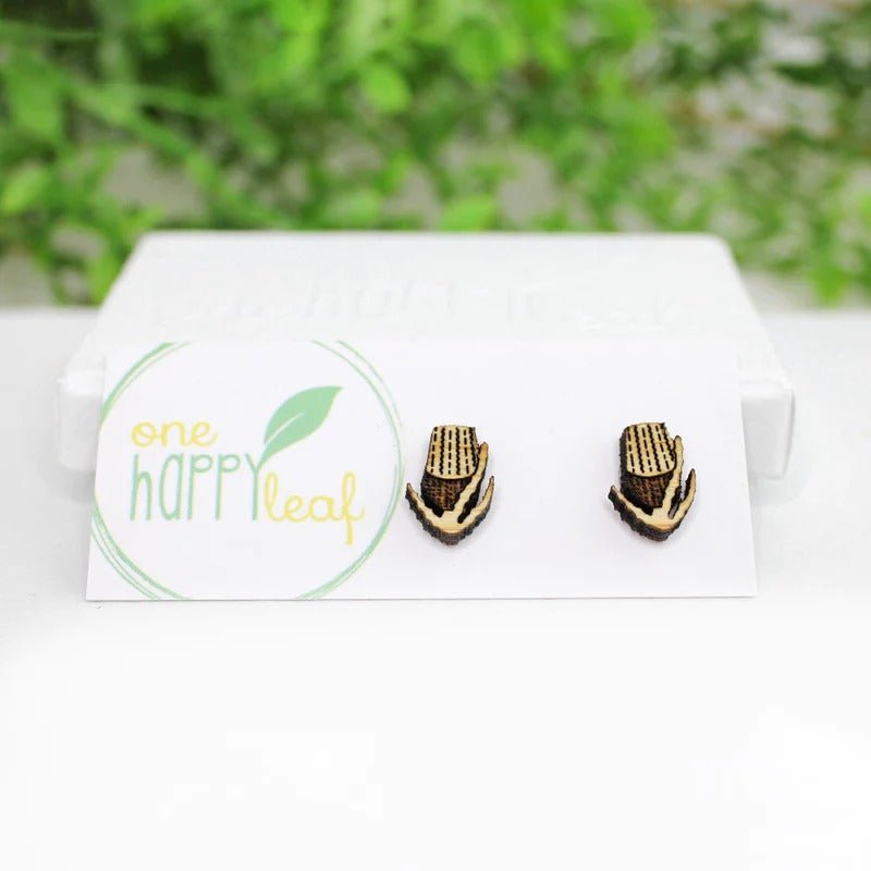 One Happy Leaf BANKSIA SMALL STUD EARRINGS