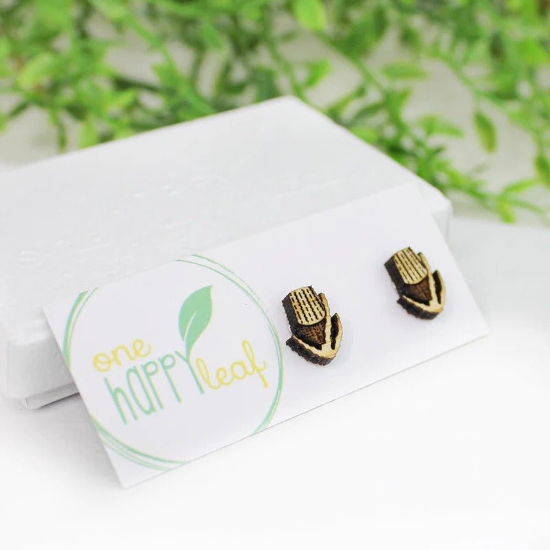 One Happy Leaf BANKSIA SMALL STUD EARRINGS