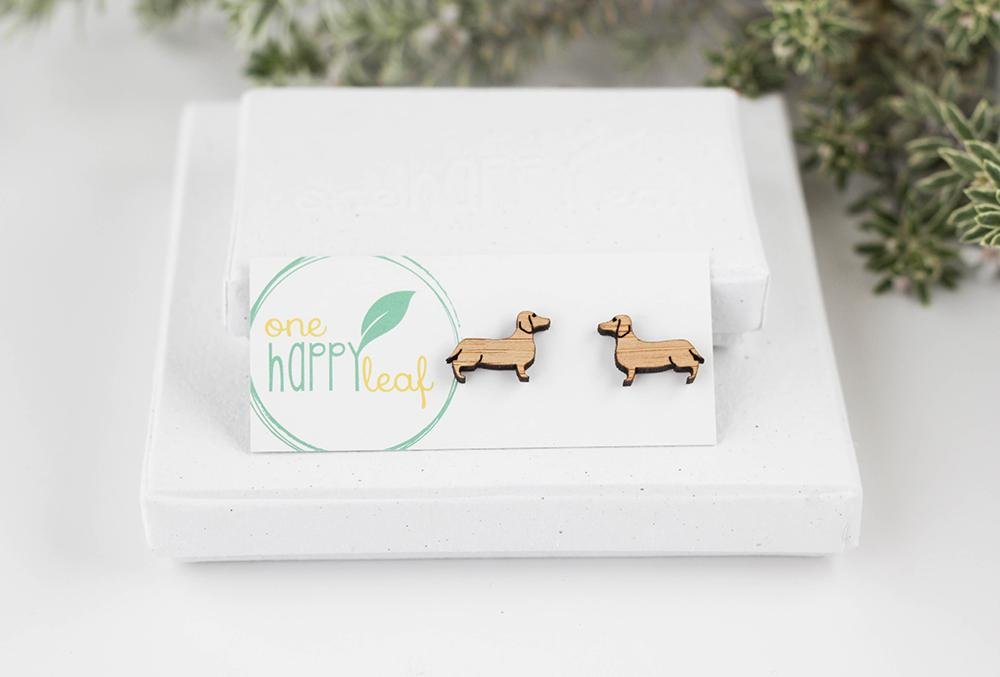 One Happy Leaf Sausage Dog Studs