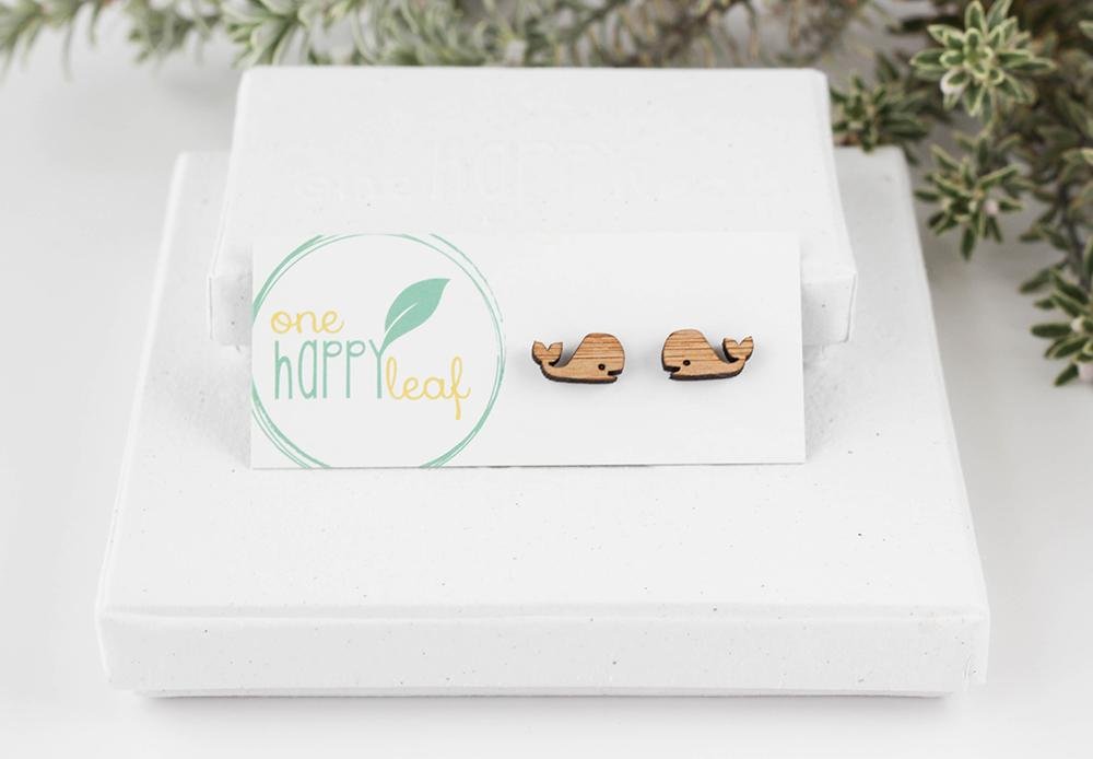 One Happy Leaf Whale Studs