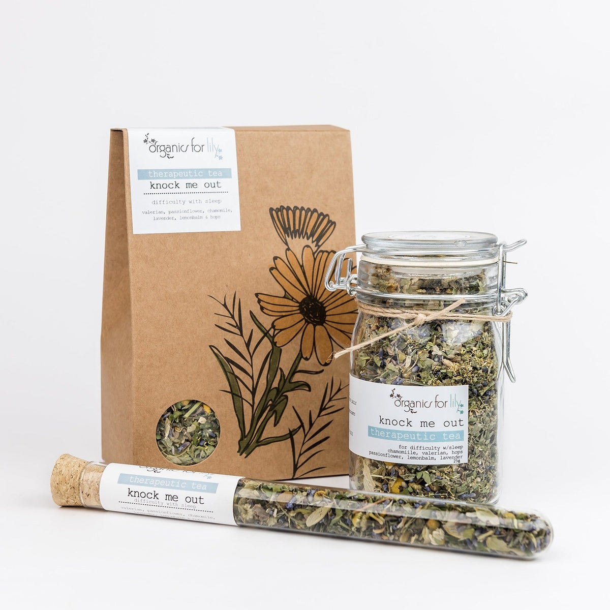 Organics for LilyOrganics for Lily Knock Me Out tea 50g #same day gift delivery melbourne#