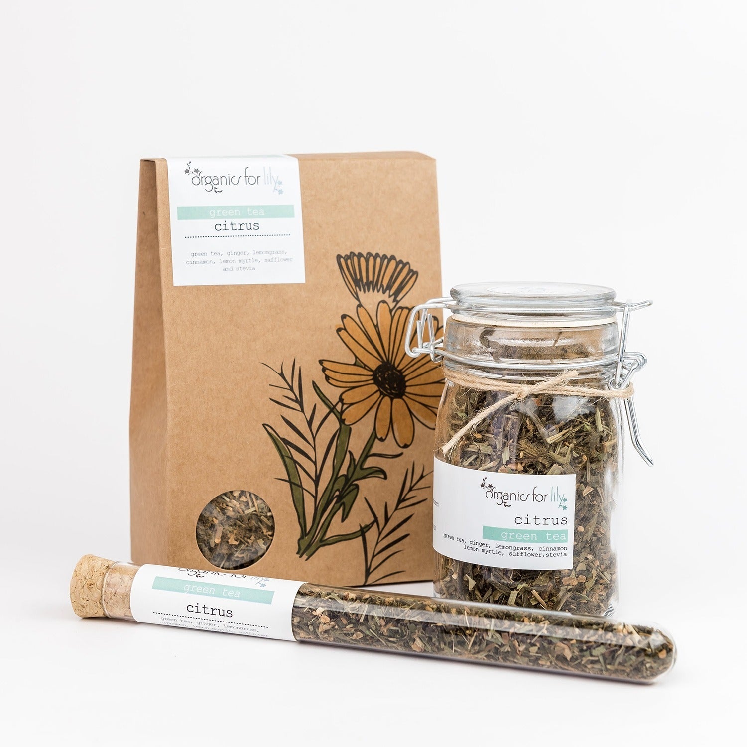 Organics for Lily Test Tube Tea Tea