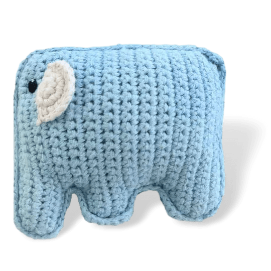 Baby elephant rattle organic