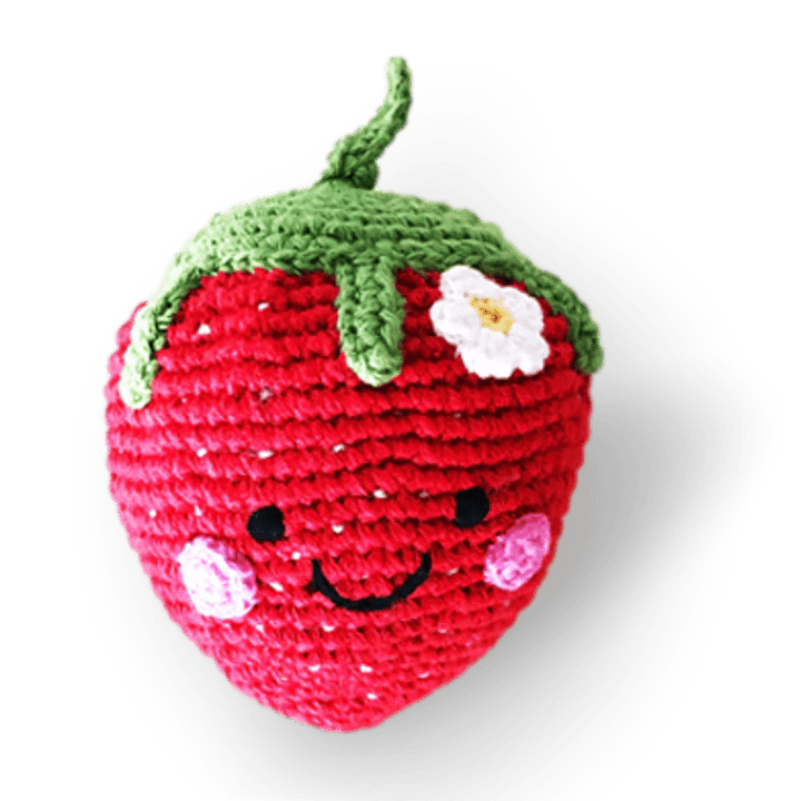 Pebble Friendly Strawberry Rattle #same day gift delivery melbourne#