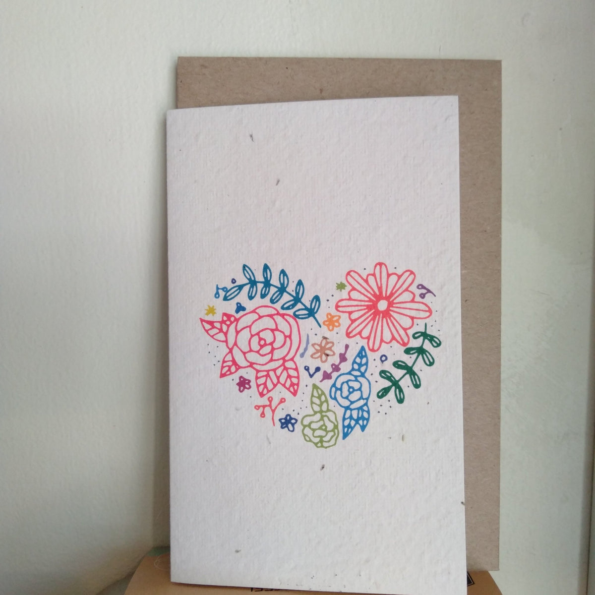 Planet Go Roundcolurful flower Heart Seed Card #same day gift delivery melbourne#