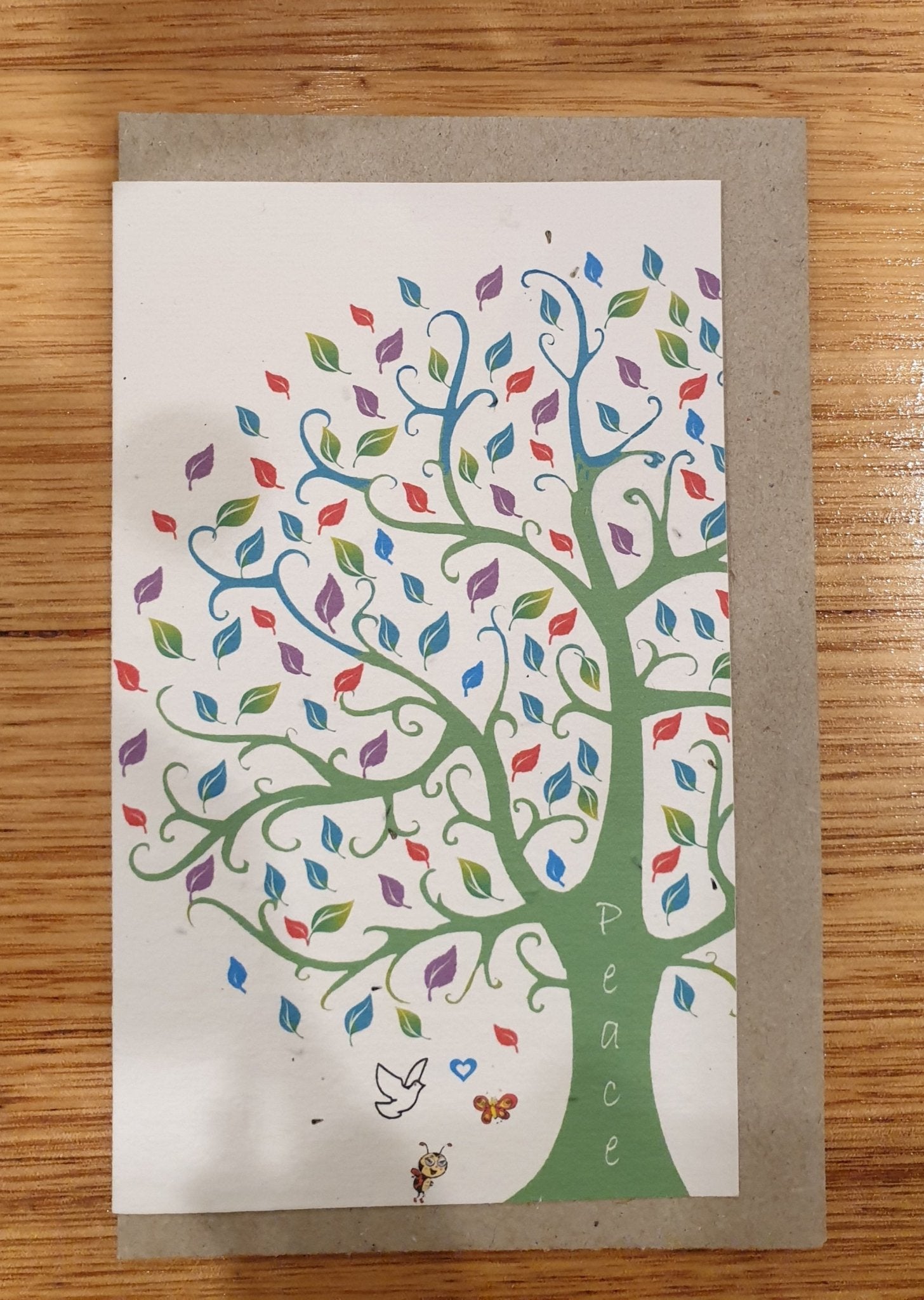 Plantable Green Peace Tree seed card