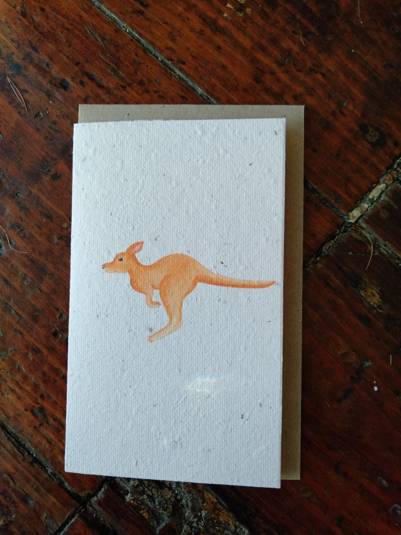Plantable Orange Kangaroo Seed Card