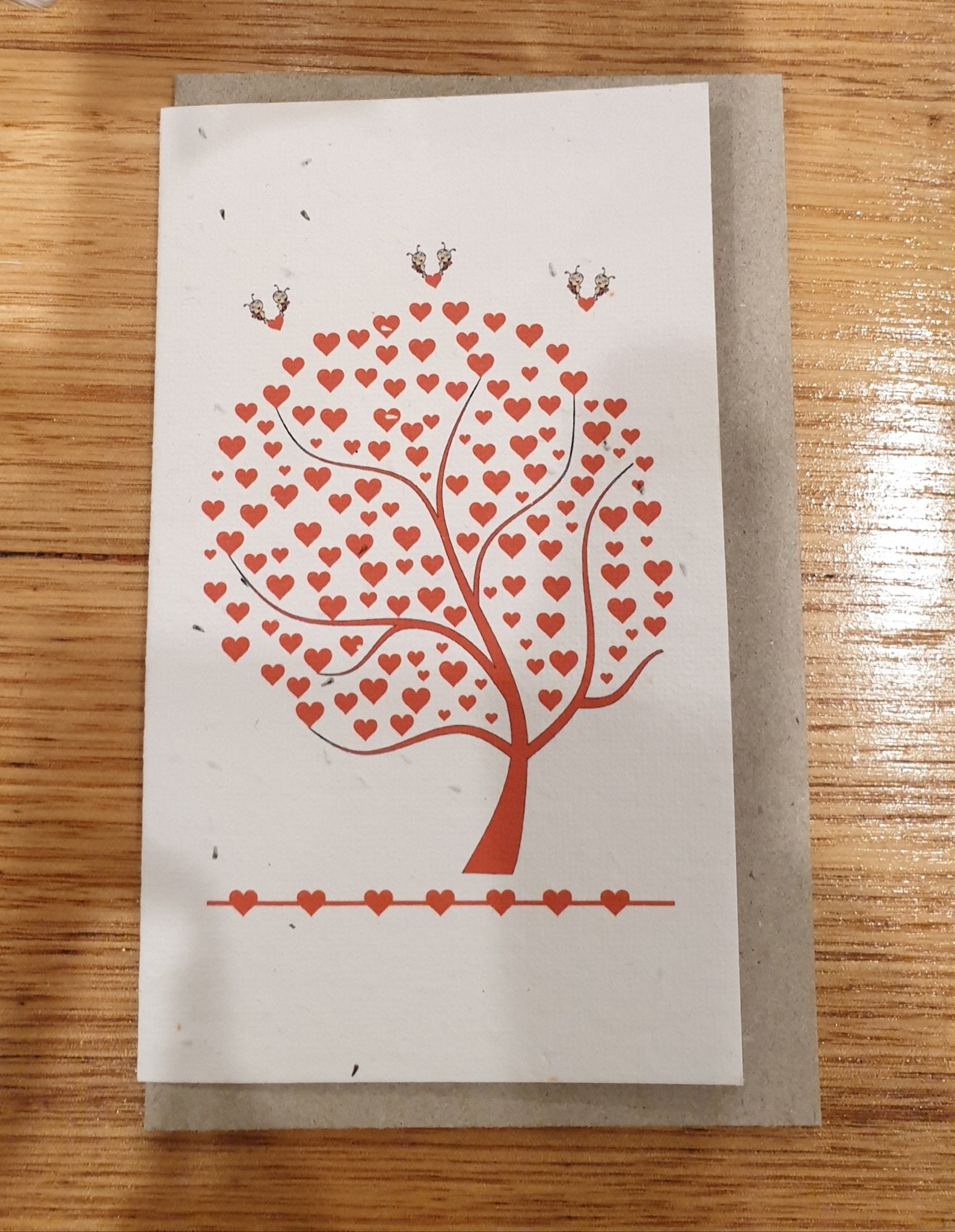 Red Heart Tree Seed Card