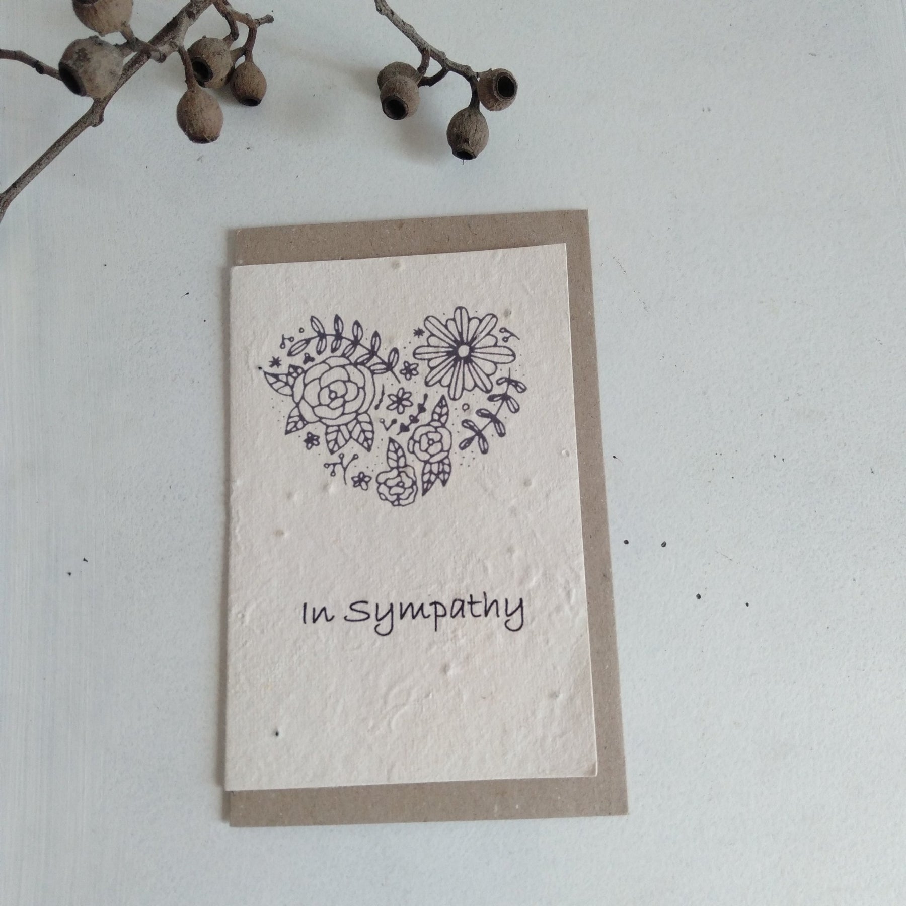 Planet Go Round Sympathy Flower Heart Seed Card