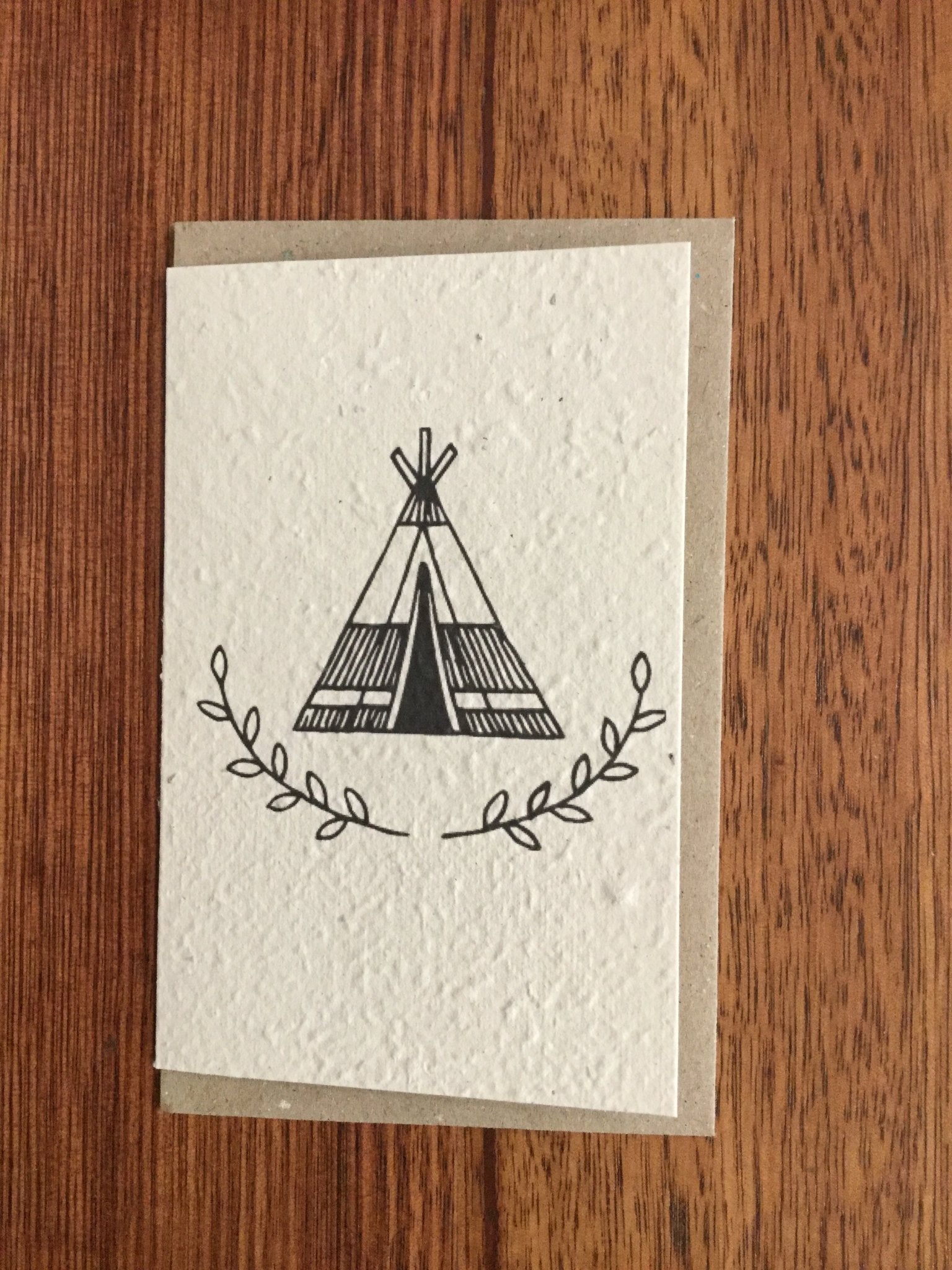 Plantable Tipi Tent Seed Card