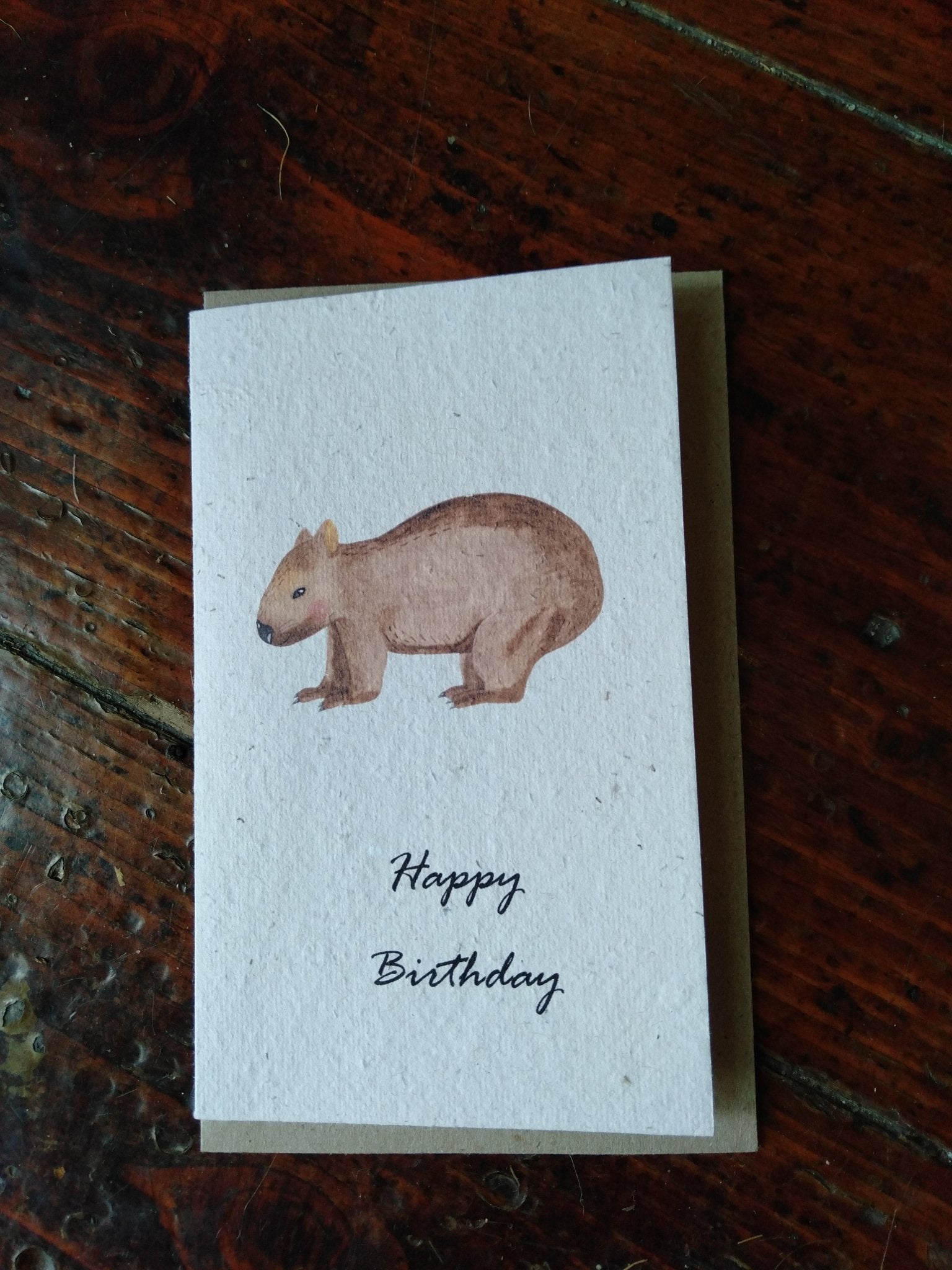 Plantable Wombat Seed Card