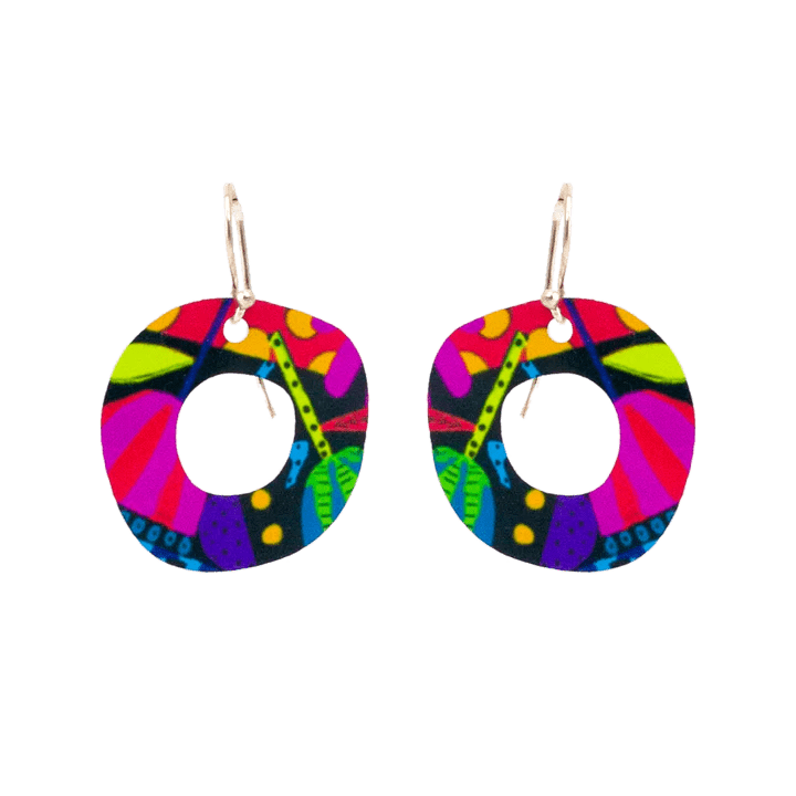 Riley Burnett Cats Eye Earring Flower Fiesta