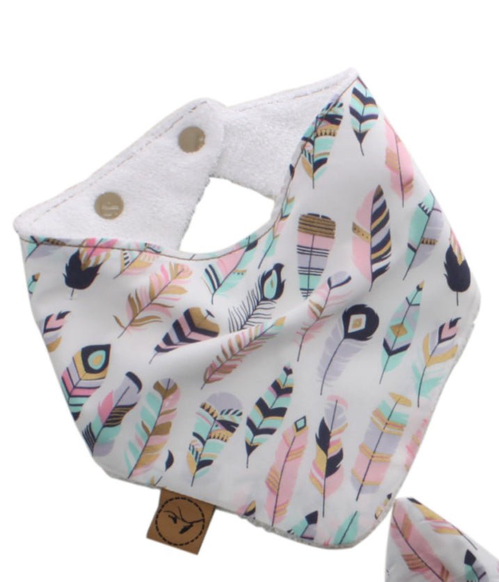 Sabine & SparrowSabine & Sparrow Pastel Feathers Bib #same day gift delivery melbourne#