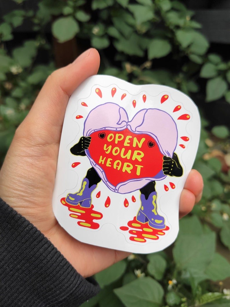 Open Your Heart Sticker