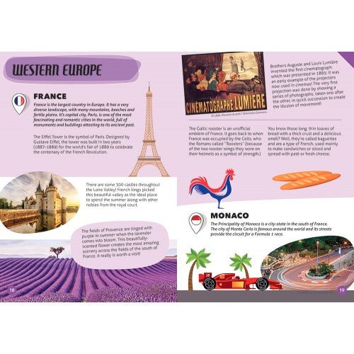 Sassi Travel, Learn and Explore - Puzzle and Book Set - Europe, 210 pcs