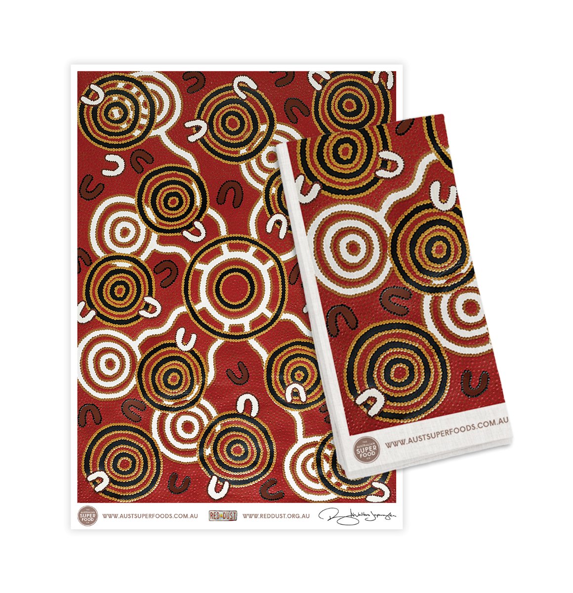 The Australian Superfood CoRed Dust Tea Towel #same day gift delivery melbourne#