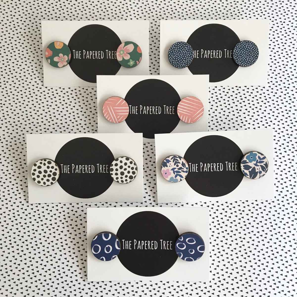 The Papered TreeThe Papered Tree Statement Assorted Stud Earrings #same day gift delivery melbourne#