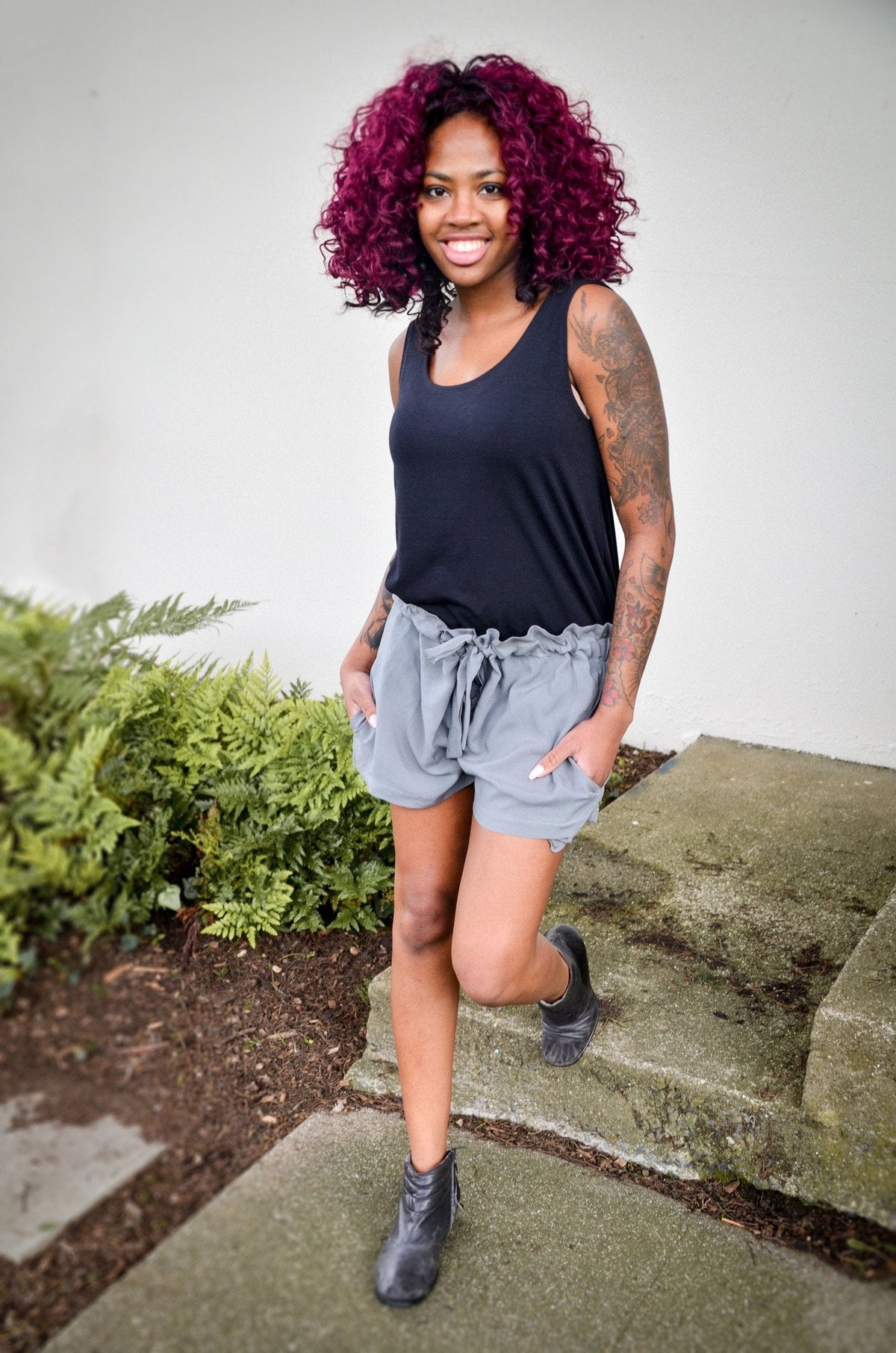 TonleTonle Chloe Shorts Slate #same day gift delivery melbourne#