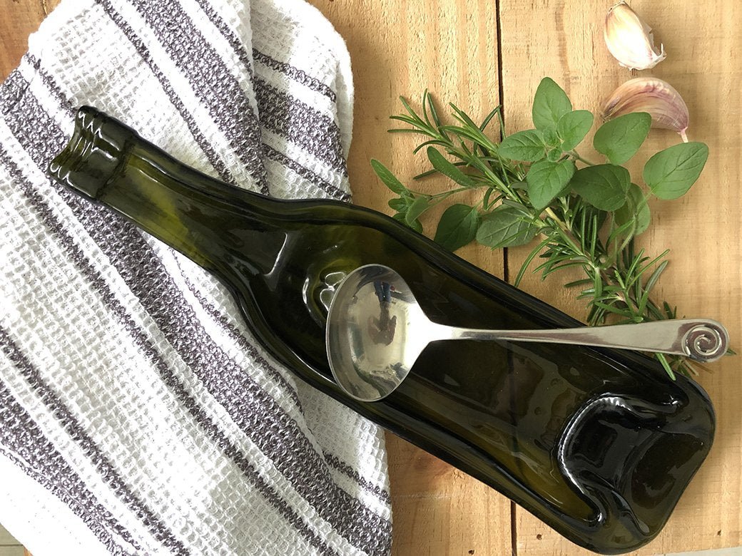 Upcycled Bottle ArtUpcycled Bottle Art Deep Red Wine Bottle Dish #same day gift delivery melbourne#