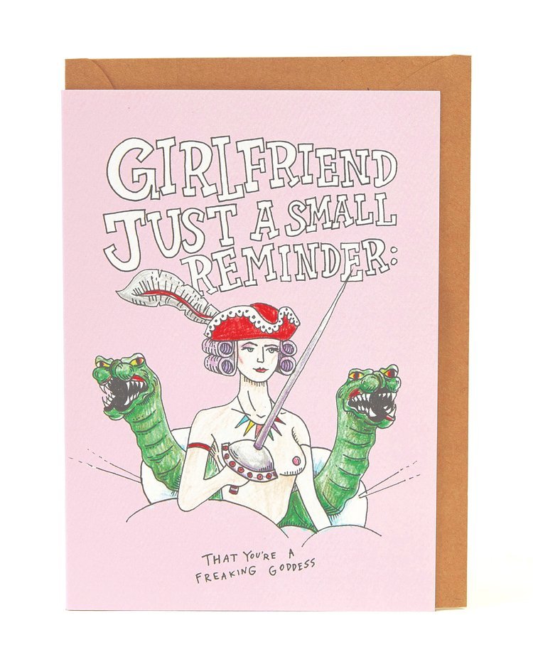 Girlfriend Just A Small Reminder - Goddess - Wally Paper Co