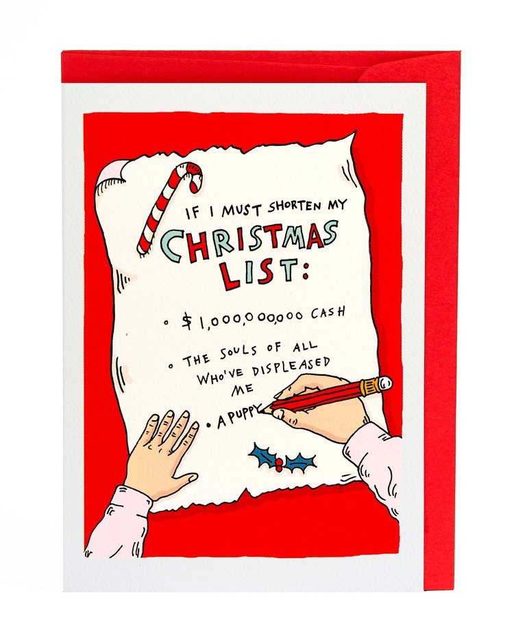 Wally Paper CoIf I Must Shorten My Christmas List - Wally Paper Co #same day gift delivery melbourne#