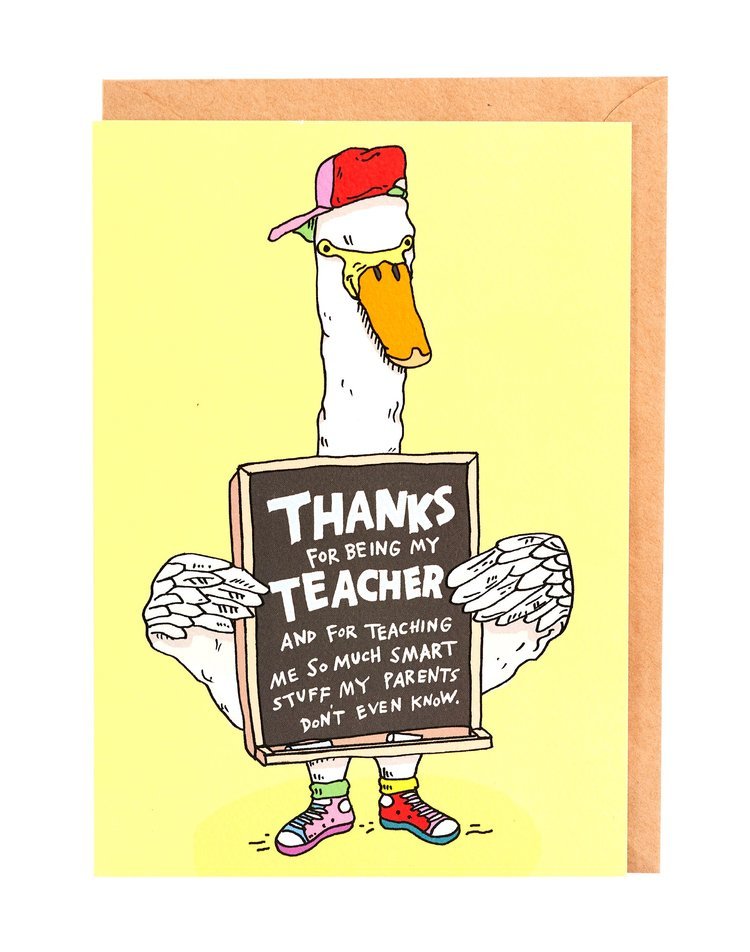 Thanks For Being My Teacher - Wally Paper Co