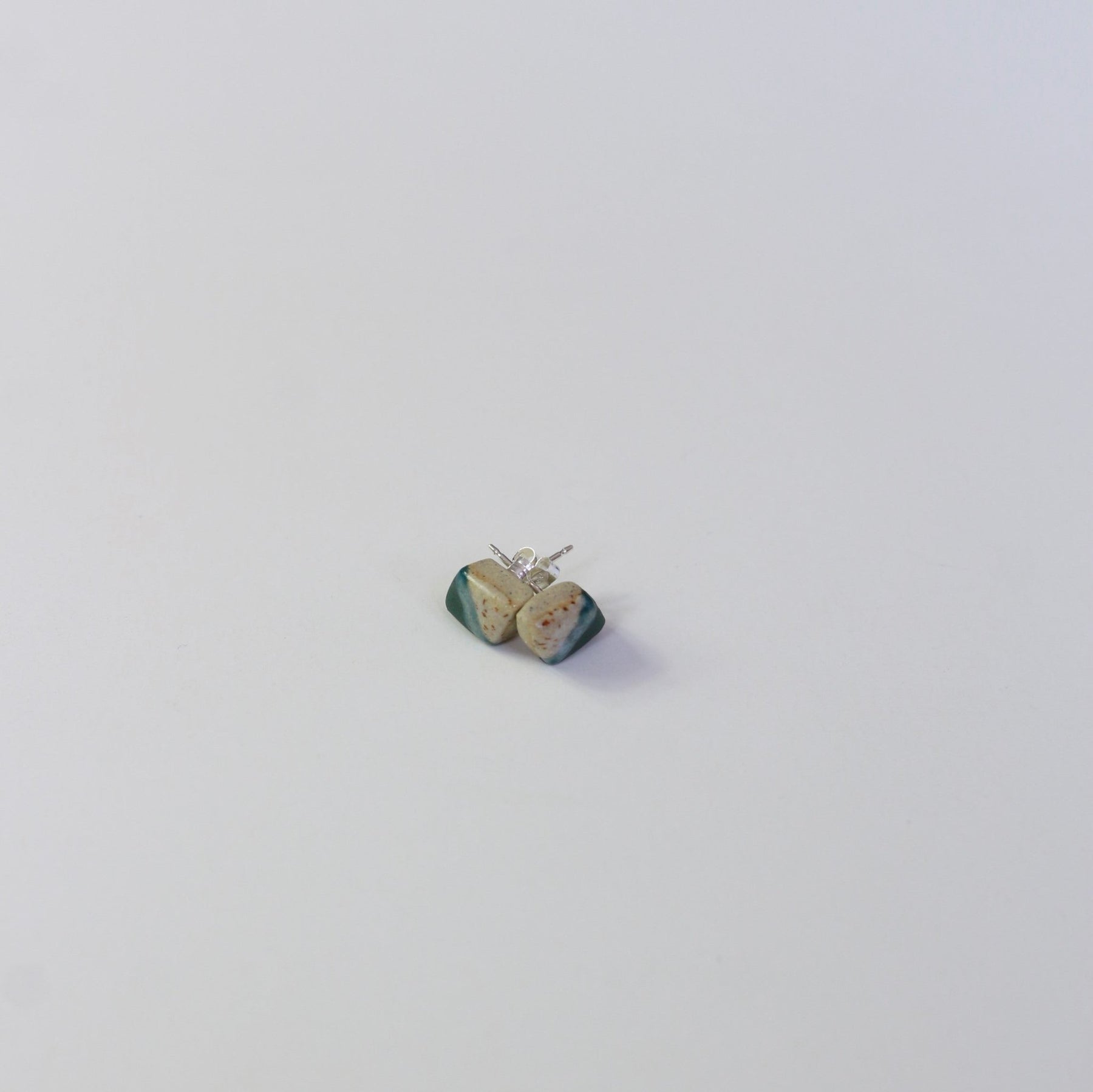 Woodfolk Salted Evergreen Diamond Studs