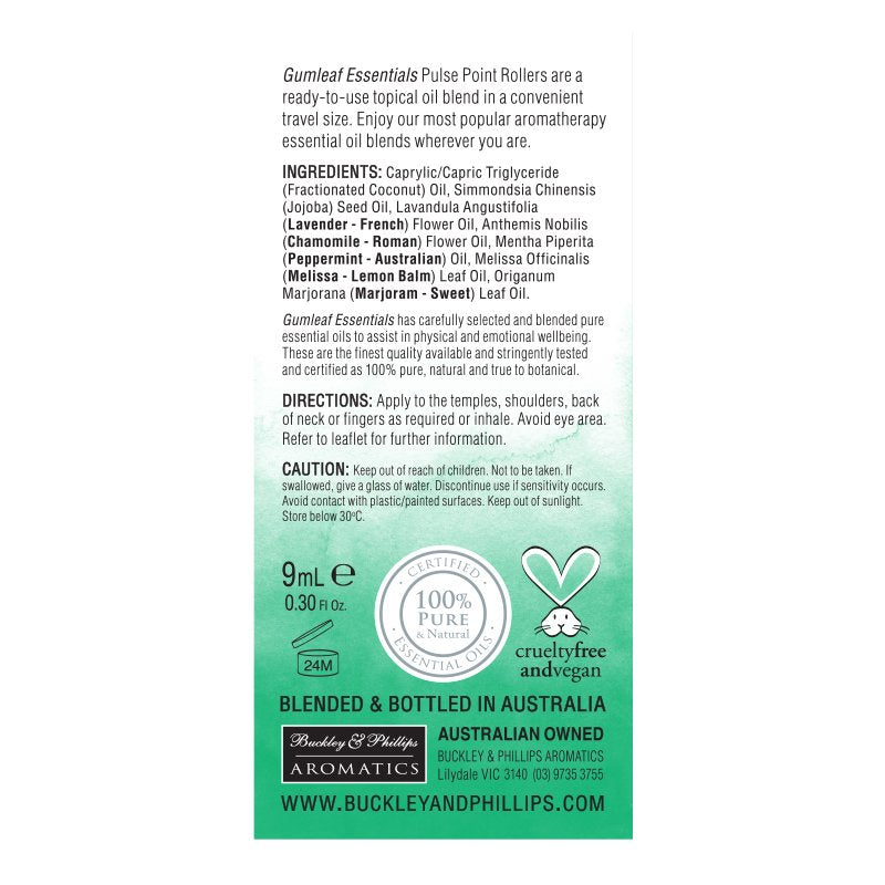 Gumleaf Essentials Headache Pulse Point Roller