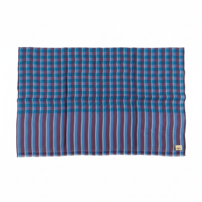 Nine Yaks Fine Cashmere Shawl - Blue & Plum Plaid