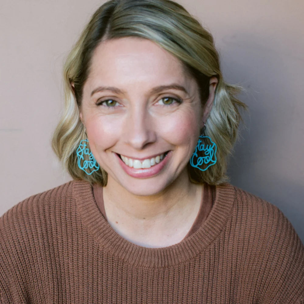 DENZ Stay Cool Earrings in Mint Blue