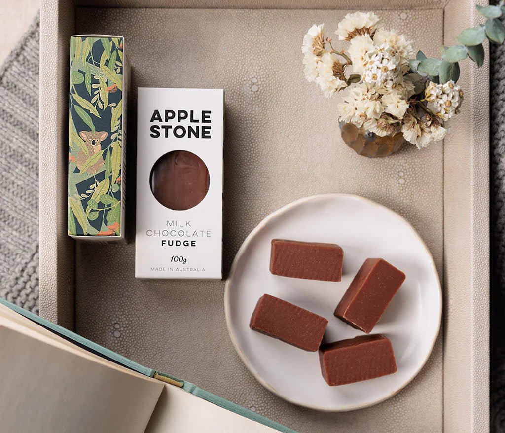 Alperstein DesignsAlperstein Designs Applestone Milk Chocolate Fudge 100g same day gift delivery melbourne