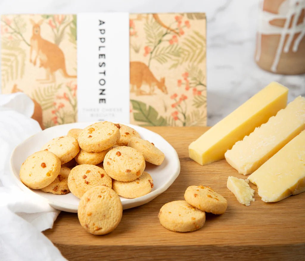 Alperstein DesignsAlperstein Designs Applestone Three Cheese Biscuits 125g same day gift delivery melbourne