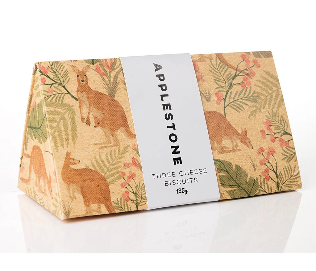 Alperstein DesignsAlperstein Designs Applestone Three Cheese Biscuits 125g same day gift delivery melbourne