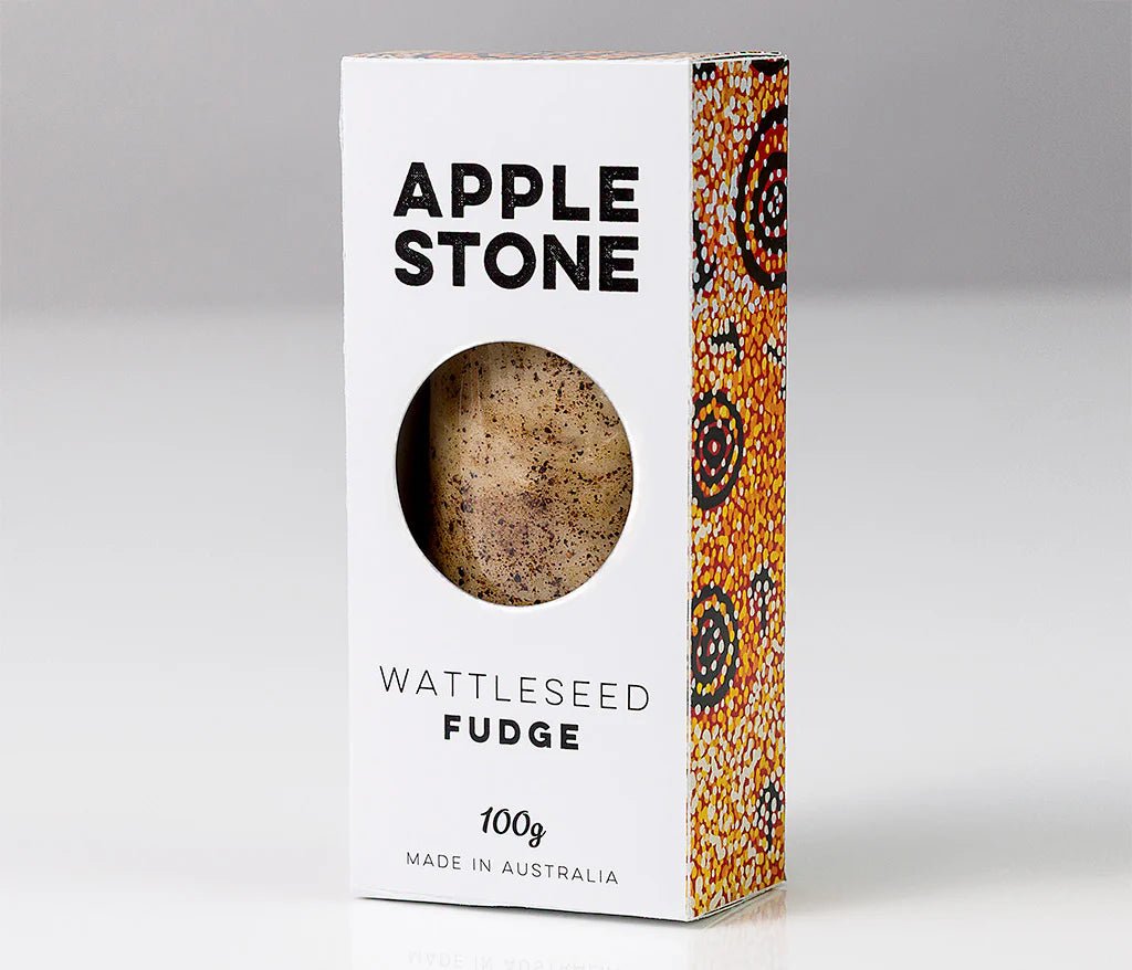 Alperstein DesignsAlperstein Designs Applestone Wattleseed Fudge 100g same day gift delivery melbourne