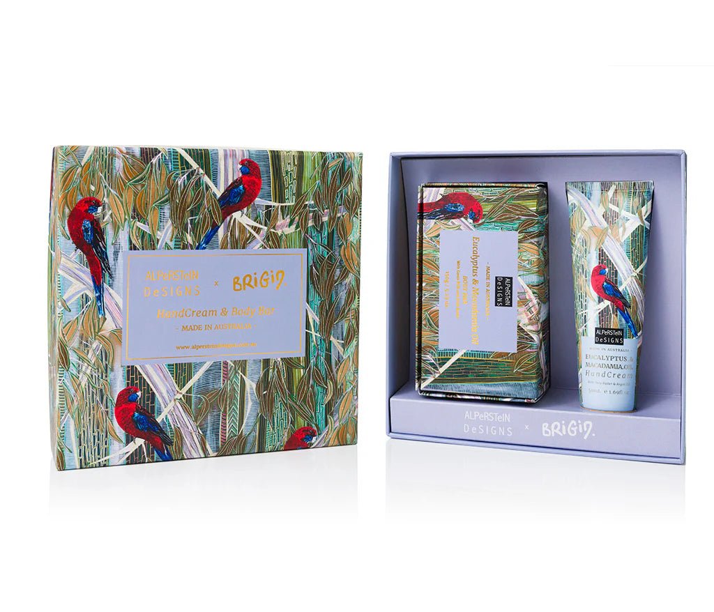 Alperstein DesignsAlperstein Designs Eucalyptus & Macadamia Handcream & Body Bar Gift Box same day gift delivery melbourne