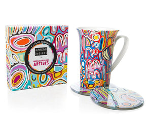 Alperstein DesignsAlperstein Designs Judy Watson Glass Coaster Set same day gift delivery melbourne