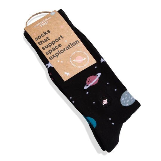 Conscious Step Socks that Support Space Exploration - Galaxy