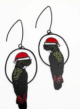 Denz Christmas Red Tailed Cockatoos in Black/Red/Yellow 