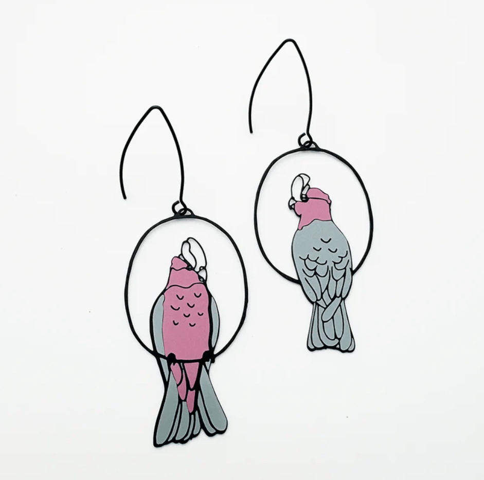 Denz + coDENZ Galah Earrings same day gift delivery melbourne