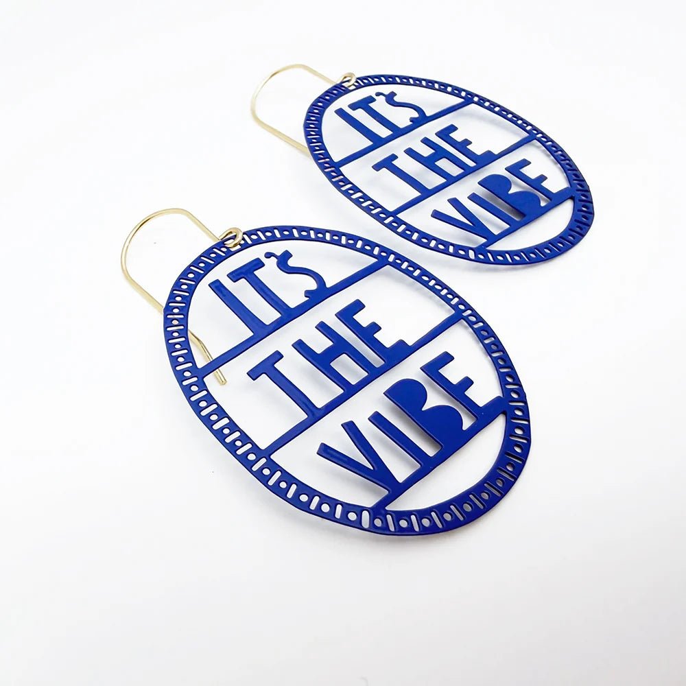 Denz + coDENZ It's The Vibe Earrings in Indigo same day gift delivery melbourne