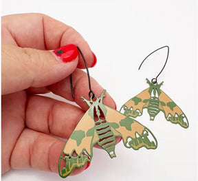 Denz + coDenz Midi Moth Earrings in Lime Hawk same day gift delivery melbourne