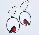 DENZ Midi Robin Earrings in Red and Black #same day gift delivery melbourne#