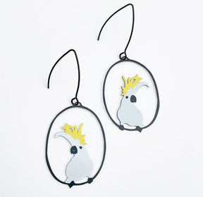 DENZ Midi Sulphur Crested Cockatoo Earrings