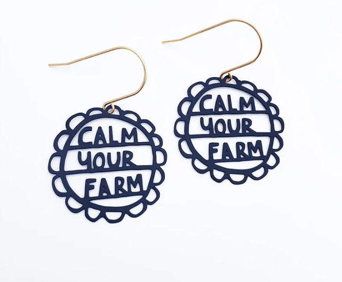 Denz + coDENZ Mini Calm Your Farm dangles in Black same day gift delivery melbourne