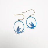 Denz + coDENZ Mini Swallow Dangles – Blue Lightweight Earrings same day gift delivery melbourne