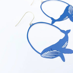 Denz + coDENZ Whale Blue Dangle Earrings same day gift delivery melbourne